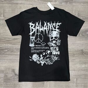 DOM Balance Skull Gothic Graphic Tee size Medium